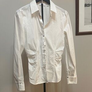 New York & Company White Button Down Shirt